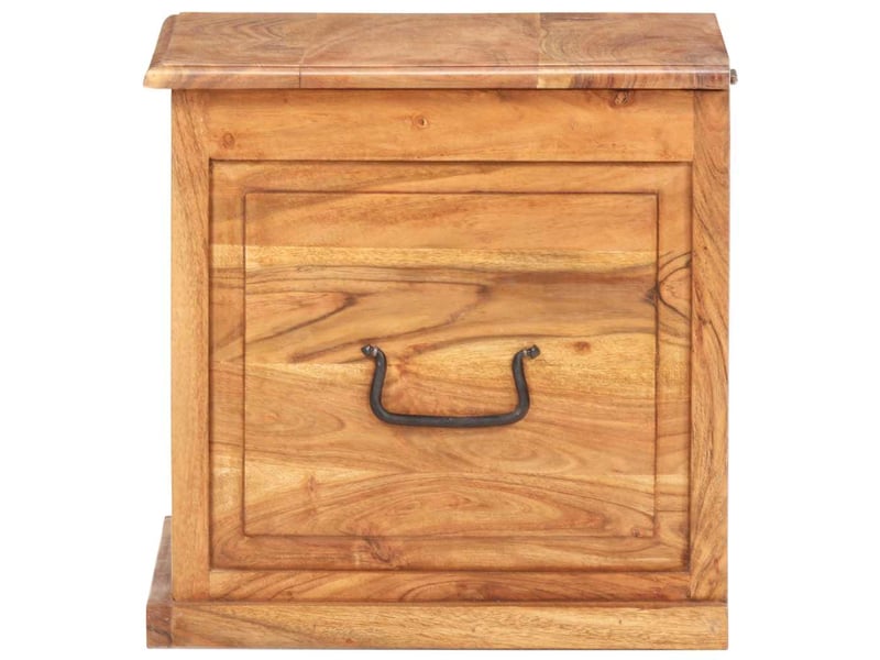  Coffre de rangement 40x40x40 cm bois d'acacia solide shl13045  - Conforama D