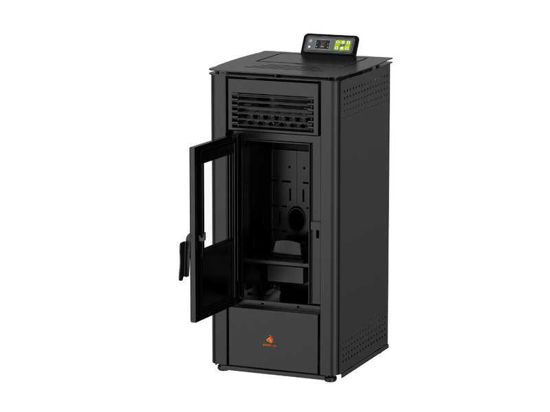 Poêle à granulés étanche emma 10 kw + télécommande - noir - Conforama C