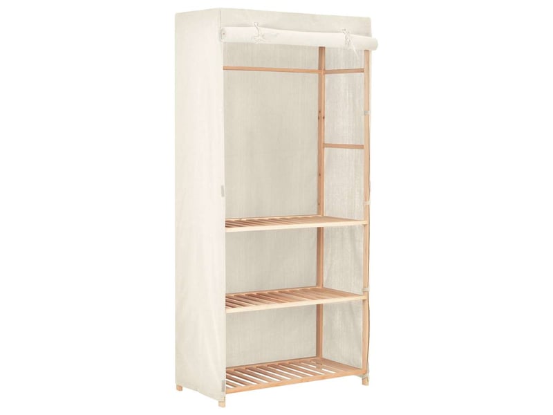  Garde-robe chambre, armoire de rangement à 3 niveaux 79x40x170 cm  - Conforama B