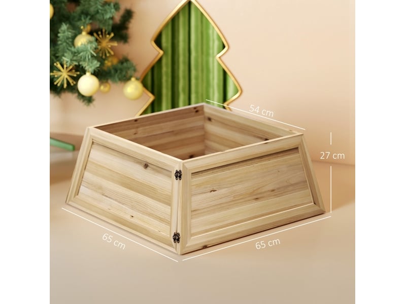  Cache-pied de sapin 65x65x27 cm rustique bois naturel  - Conforama E