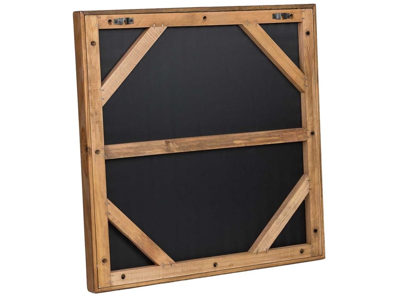  Tableau en bois recyclé fait main relief blanc et beige 62x4x62 cm h  - Conforama D