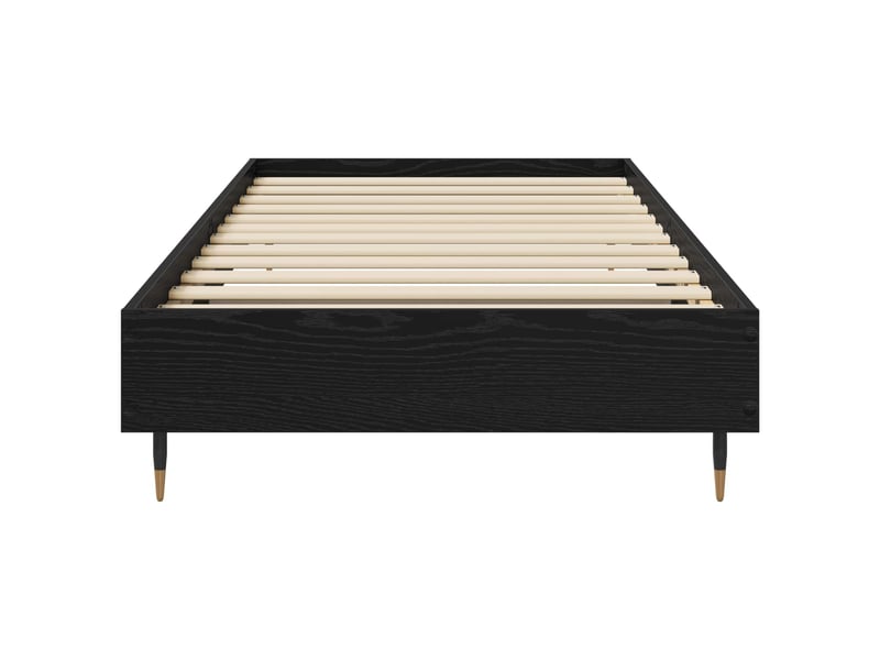  Lit simple- lit adulte -  cadre de lit chêne noir 80 x 200 cm bois d'ingénierie  - Conforama C