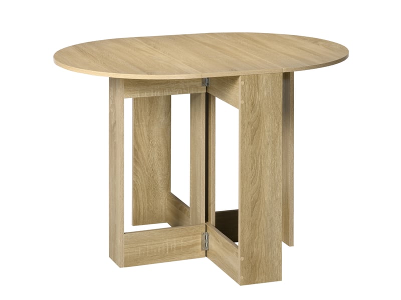  Table pliable de cuisine salle à manger 2 abattants - table ovale extensible - en bois chêne  - Conforama B
