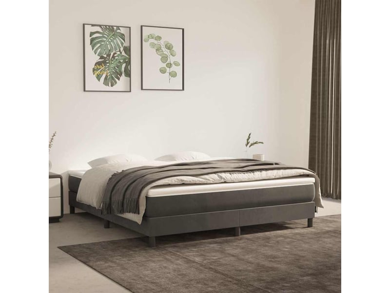  Matelas de lit à ressorts ensachés fermeté moyenne gris foncé 160x200x20 cm shl4255  - Conforama B