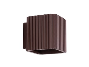 Applique riff brune g9 aluminium moderne 10x10x12cm