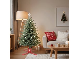 Support de sapin de noël rouge 61x61x15,5 cm