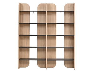 Bibliotheque coloris bicolore 5 étagère(s) PANGIVO LY2060306N - 135 cm x 160 cm