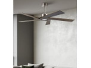 Ventilateur de plafond fabrilamp nadir dc nickelrustique 5 pales 142,2 cm 6 vitesses sans éclairage télécommande