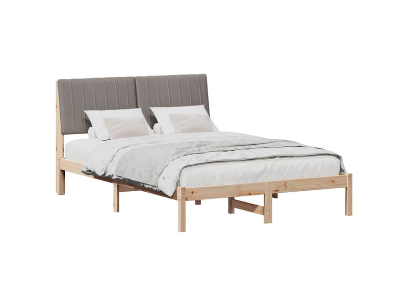  Lit double- lit adulte -  cadre de lit avec tête de lit marron 135 x 190 cm pin massif  - Conforama B