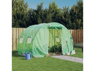 Serre de jardin avec cadre en acier vert 6 m² 3x2x2 m