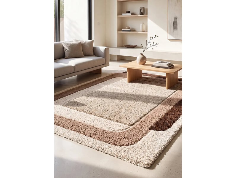  Tapis enfant shaggy scandinave beige rose, 120 x 170 cm 51730 - Conforama B