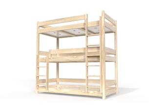 Lit superposé 80x190 cm ABC MEUBLES TRI380-V coloris bois clair