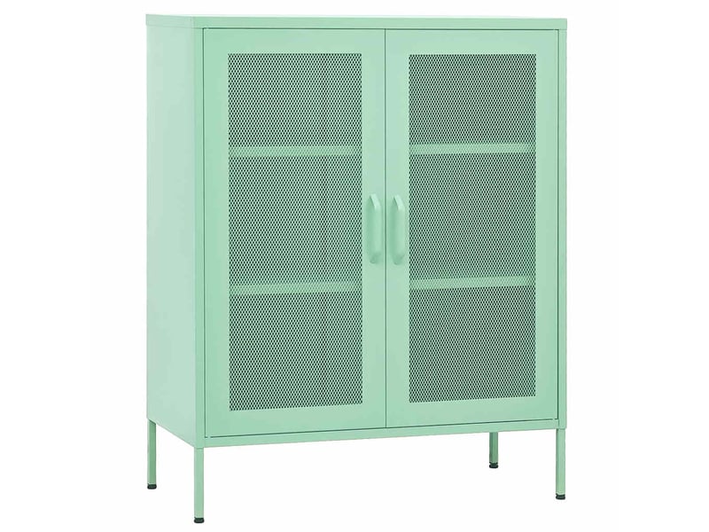  Armoire de rangement, rangement bureau vert menthe 80x35x101,5 cm acier shl8960  - Conforama A