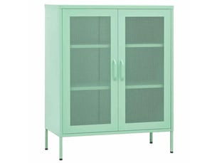 Armoire de rangement, rangement bureau vert menthe 80x35x101,5 cm acier shl8960