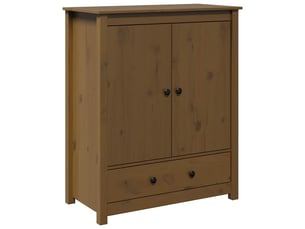 Buffet - bahut - meuble de rangement marron miel 83x41,5x100 cm bois massif de pin