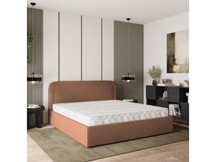 Lit coffre 160x200 cm <strong>MASSENO</strong> <strong></strong> coloris cuivré