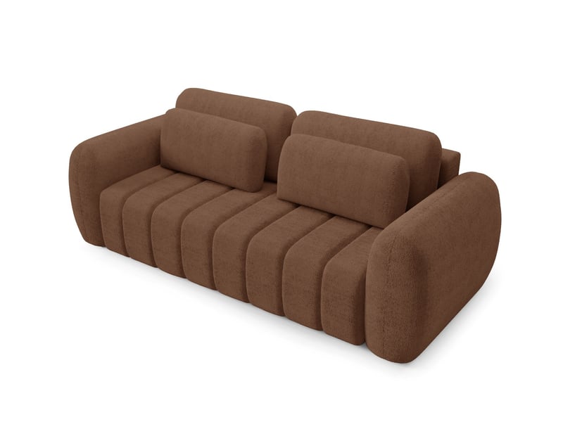 Canapé contii premium avec fonction de couchage couleur : quelle rouge - Conforama D