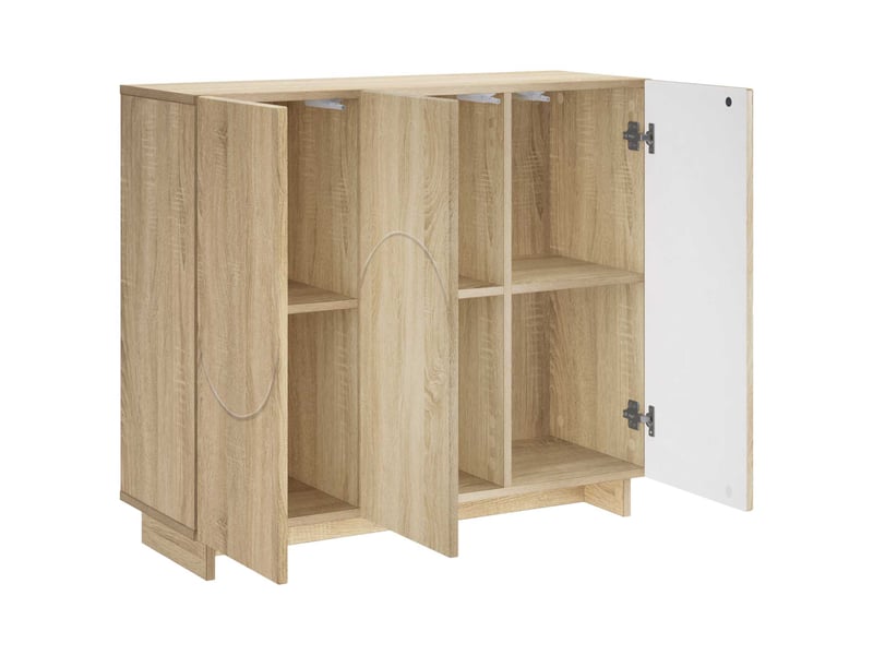  Buffet salon, buffet de rangement chêne sonoma 85,5x31x75 cm bois d'ingénierie shl41092  - Conforama C