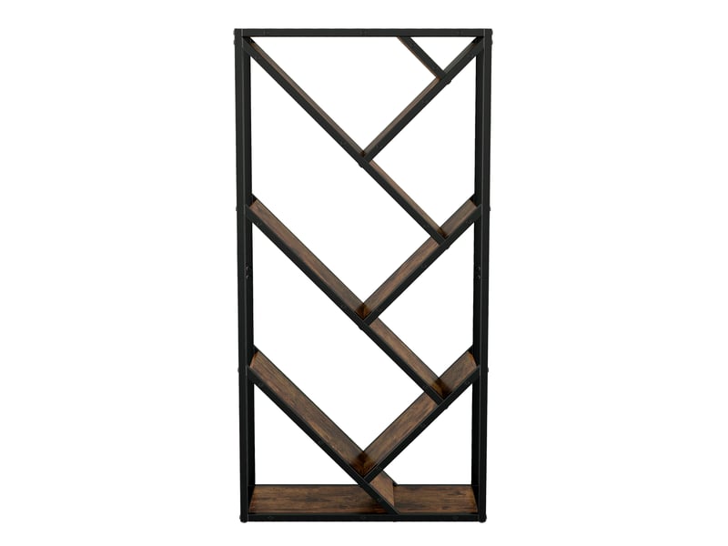  Bibliothèque en forme d'arbre, étagère 8 niveaux, étagère d'angle gain de place, style industriel pour salon et bureau, 80x35x160cm.  - Conforama R