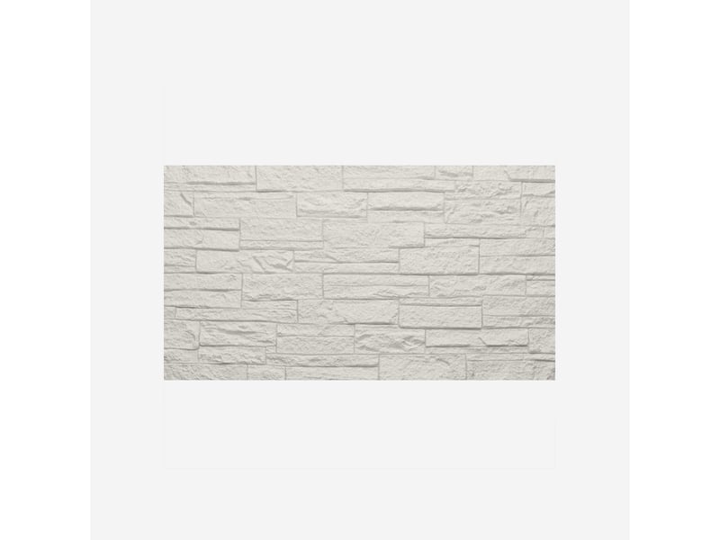 Panneau mural 3d effet pierre en polyuréthane 12 pièces 120x60 cm - blanc - Conforama A