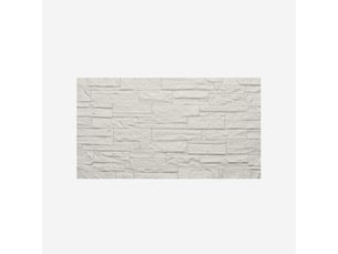 Panneau mural 3d effet pierre en polyuréthane 12 pièces 120x60 cm - blanc