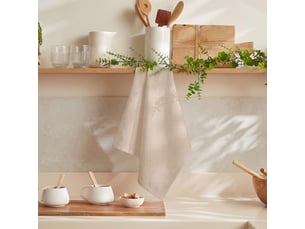 Torchon de cuisine en coton 50x70 cm chambray rose, par soleil d'ocre