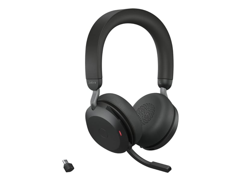  Casque micro sans fil binaural bluetooth 5.2 avec socle de charge usb-c 36 h noir  - Conforama A