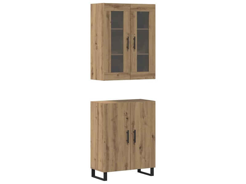 Buffet - haut armoire 2 pc chêne artisanal 69,5 x 34 x 180 cm - Conforama A