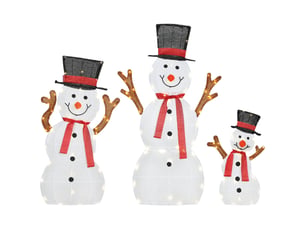 Décoration de noël - avec éclairage led - imperméable - acier - multicolore - pour décoration intérieure