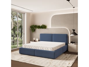 Lit coffre 160x200 cm <strong>MASSENO</strong>  <strong></strong> coloris bleu