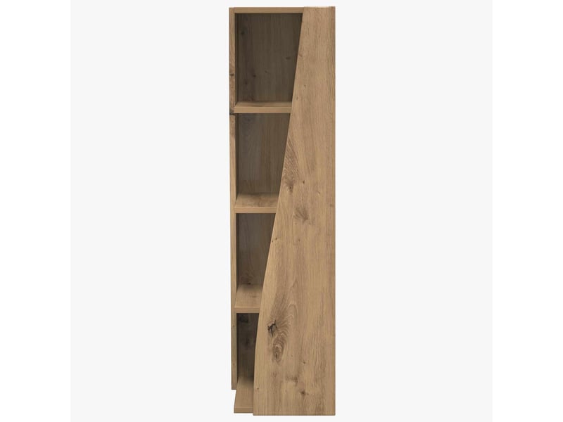  Meuble d'angle, meuble de rangement salon 27,5x27x102cm bois d'ingénierie chêne artisanal  - Conforama E