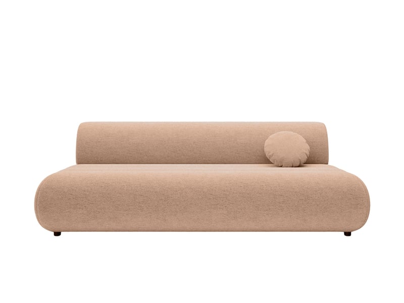 Bordilla - canapé droit convertible tissu chenille 3 places café - Conforama A