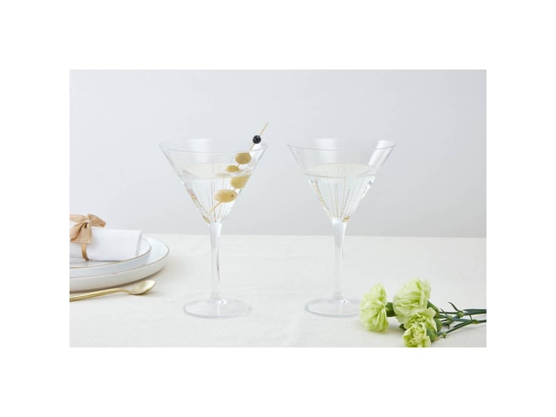  Lot de 2 verres à cocktail lunis 25cl doré LUNIS - Conforama D