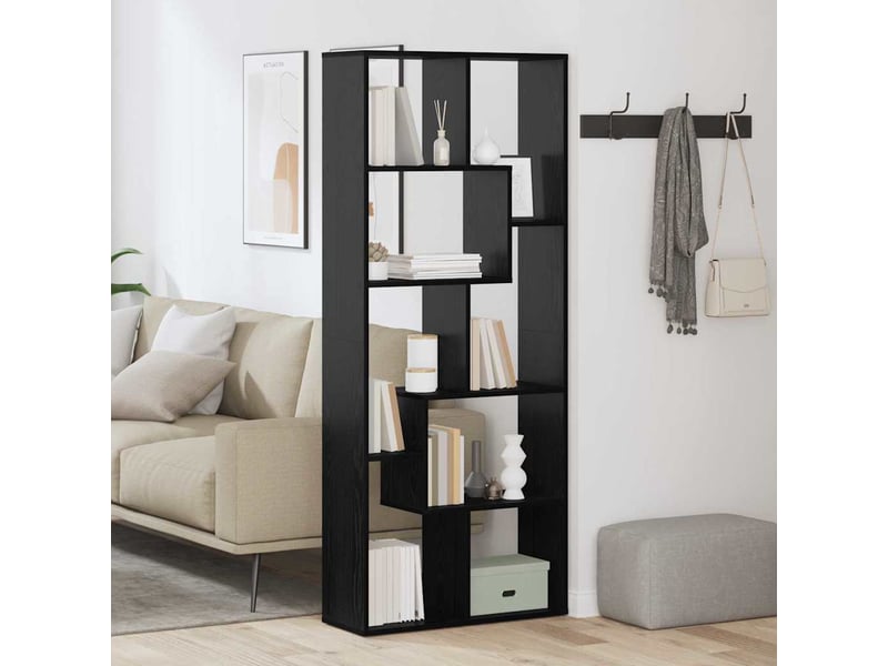  Bibliothèque 8 niveaux, armoire à livres 67 x 25 x 162 cm bois d'ingénierie  - Conforama B
