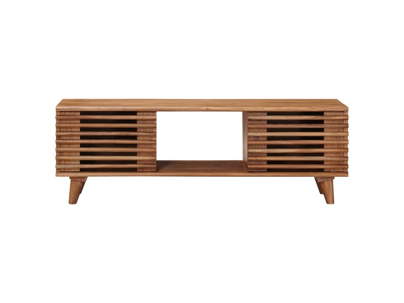  Meuble tv - banc tv - meuble de rangement avec stockage avec porte naturel 105 x 30 x 35 cm  - Conforama E