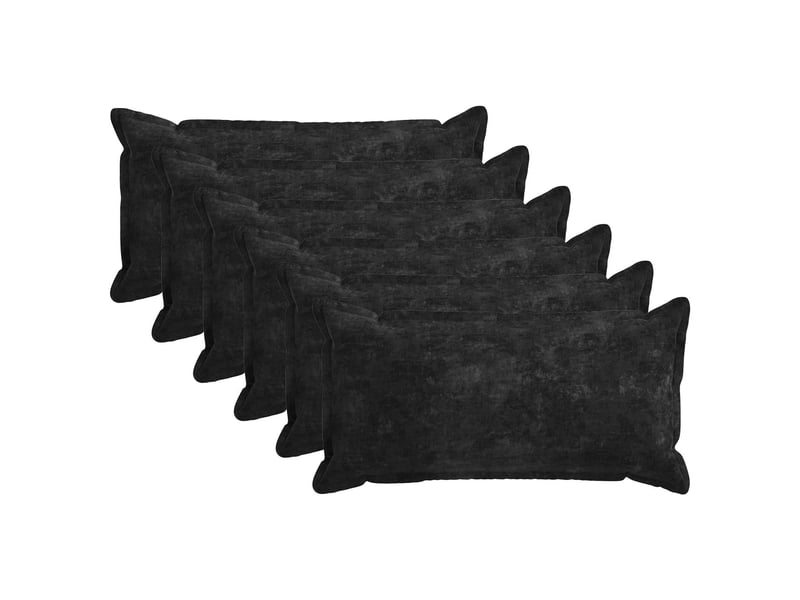 Lot de 6 housses de coussin houten anthracite 40 x 80 cm cf49793 - Conforama A