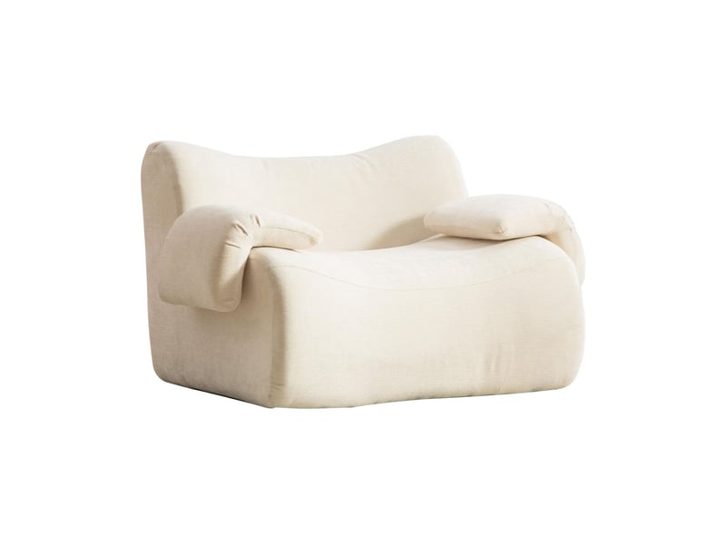  Canapé modulable modulaire tissu chenille mousse 30d très élastique déplacement facile dessous antidérapant beige  - Conforama A