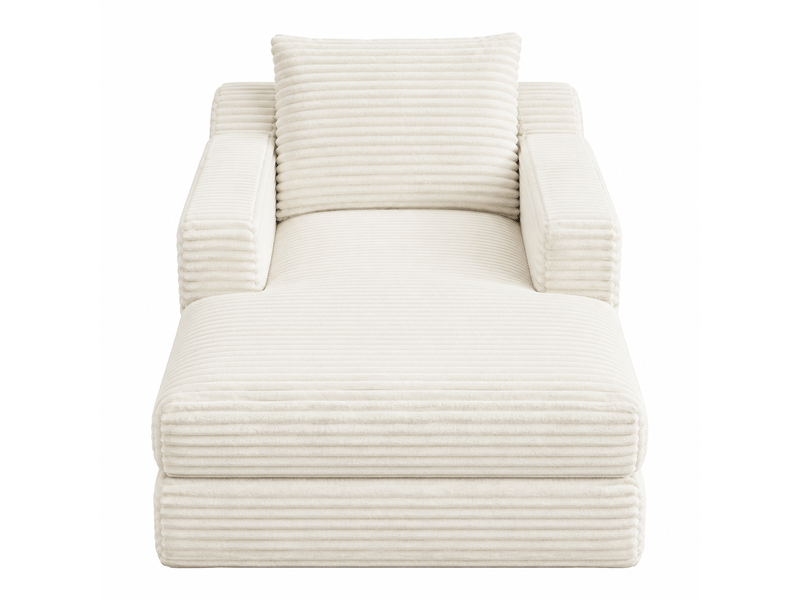  Fauteuil lounge minimaliste en velours côtelé, assise spacieuse, double couche, convertible en lit  - Conforama A