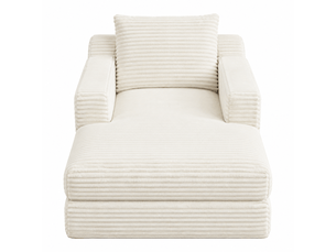 Fauteuil convertible <strong>RAUMIO</strong> Velours côtelé blanc