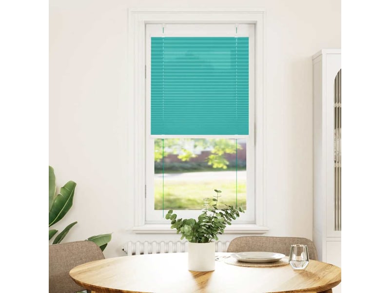 Store plissé, store de fenêtre vert pétrole 65x150 cm largeur du tissu 64,4 cm cf47095 - Conforama A