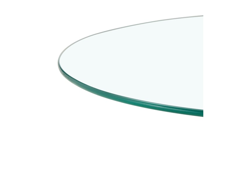  Table basse ronde 70 x 70 x 45 cm en verre trempé et métal avec plateau rond doré chicfurn  - Conforama E