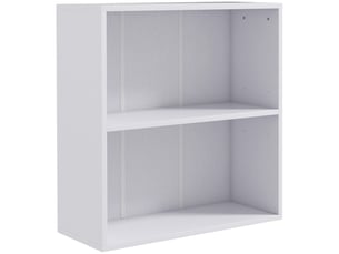 Bibliothèque étagère de rangement avec 2 compartiments et étagère réglable, 60 x 24 x 63 cm, blanc