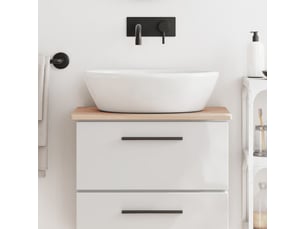 Comptoir de salle de bain, plan de travail 60x40x1,5 cm bois massif de hêtre cf65741