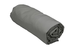 Drap-housse satin de coton versatin - gris - 140x190
