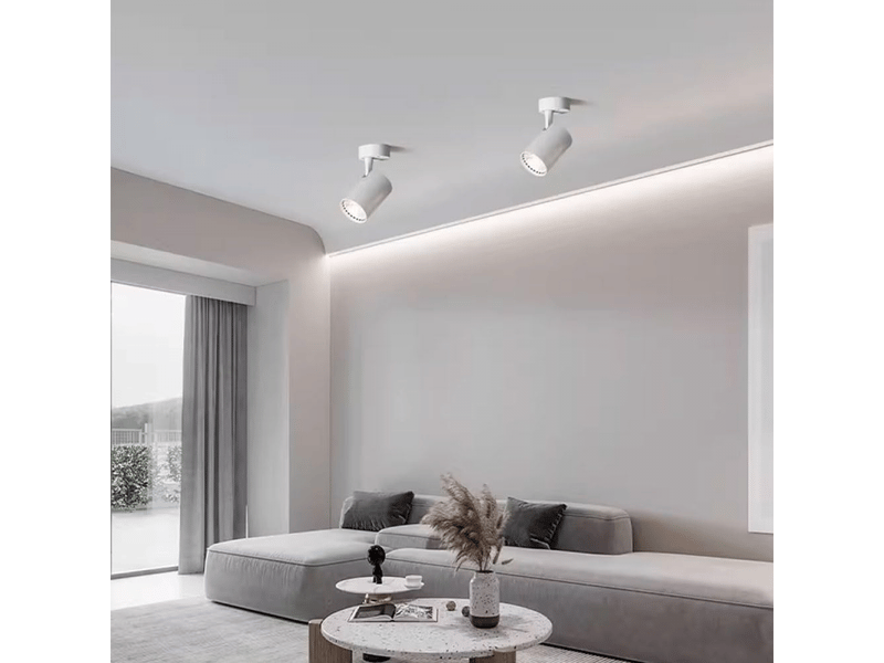  Éclairage de couloir, de balcon, spots d'accentuation réglables, éclairage de cuisine, d'îlot, de musée, éclairage de plafond en saillie, 3000k, blanc  - Conforama D