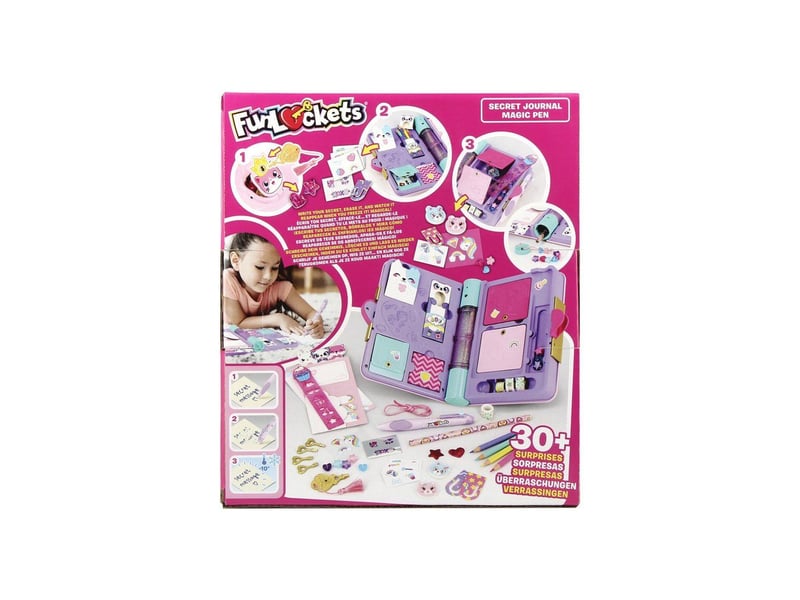  Carnet secret avec stylo magique et compartiments cachés, 5 clés, encre thermosensible, 30 surprises multicolores FUN8721017608752 - Conforama D