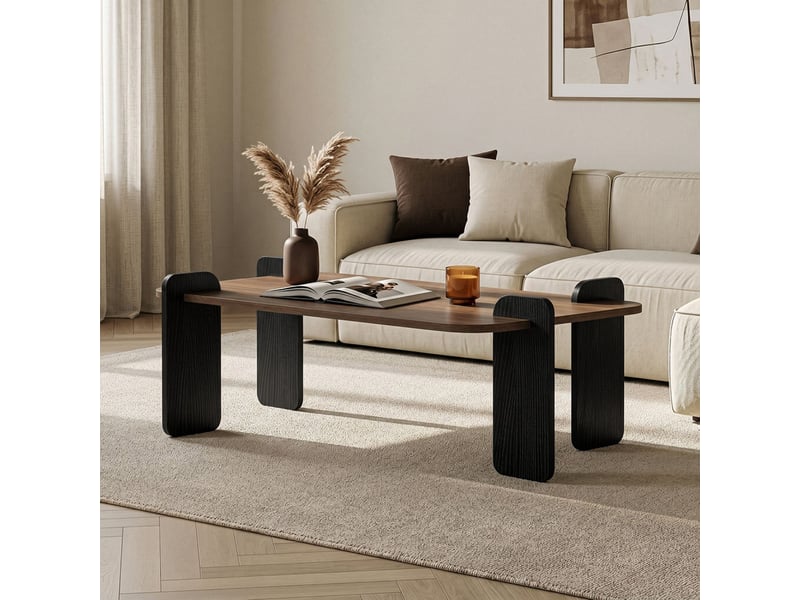  Table basse rectangulaire effet noyer 120cm sita  - Conforama B