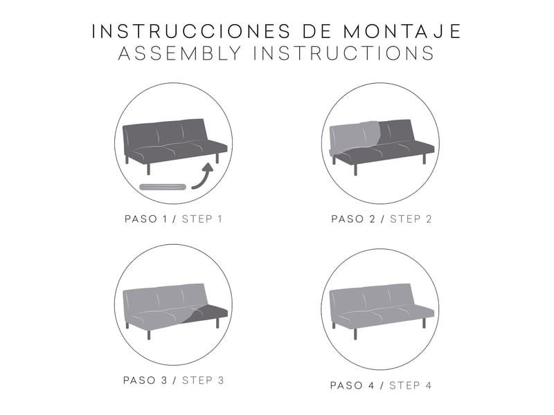 Housse de canapé clic-clac 3 places apollo c09  - Conforama E
