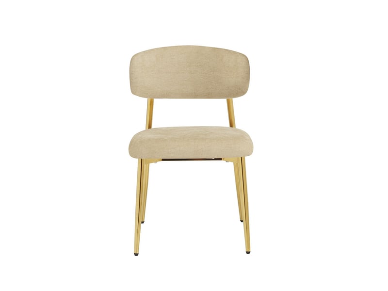  Ensemble table et chaises, table extensible 100/138/176x100cm cachemire, plateau épais, 6 chaises réglables en hauteur, doré, marron  - Conforama E