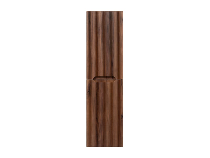 Ensemble double meuble sous vasque avec plan et colonne novo l.120 cm effet noyer warmia - Conforama W